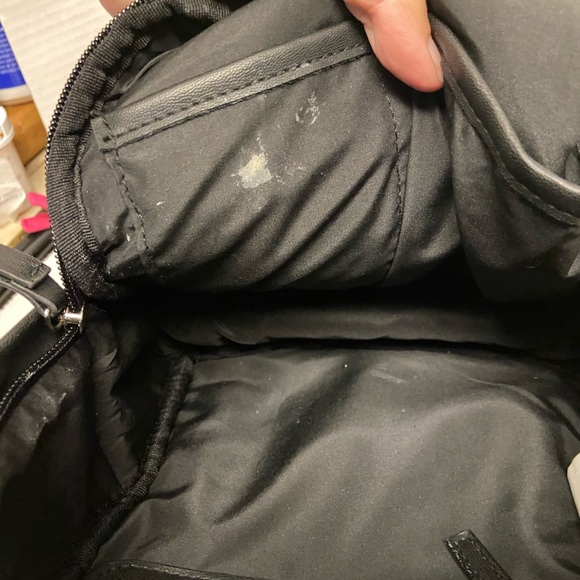 Steve Madden Mini Quilted Black Faux Leather Backpack - Picture 9 of 12